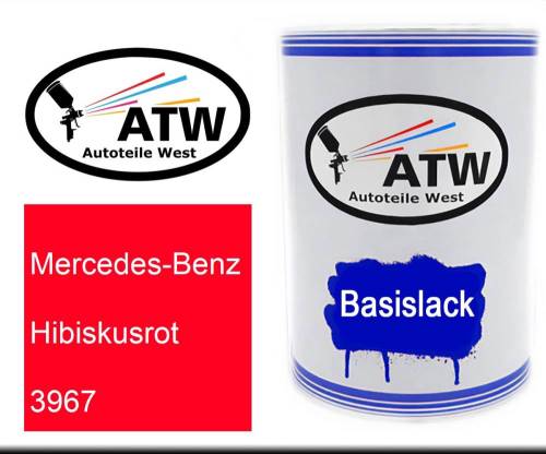 Mercedes-Benz, Hibiskusrot, 3967: 500ml Lackdose, von ATW Autoteile West.