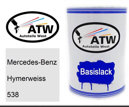 Mercedes-Benz, Hymerweiss, 538: 500ml Lackdose, von ATW Autoteile West.