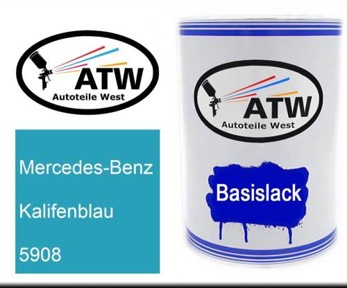 Mercedes-Benz, Kalifenblau, 5908: 500ml Lackdose, von ATW Autoteile West.