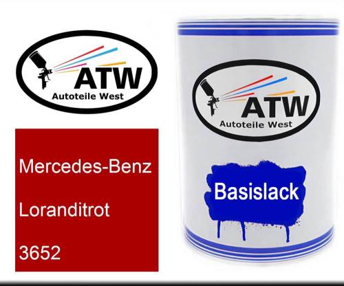 Mercedes-Benz, Loranditrot, 3652: 500ml Lackdose, von ATW Autoteile West.