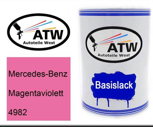 Mercedes-Benz, Magentaviolett, 4982: 500ml Lackdose, von ATW Autoteile West.