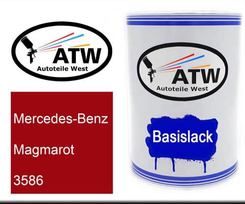 Mercedes-Benz, Magmarot, 3586: 500ml Lackdose, von ATW Autoteile West.