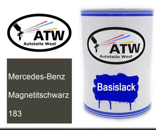 Mercedes-Benz, Magnetitschwarz, 183: 500ml Lackdose, von ATW Autoteile West.