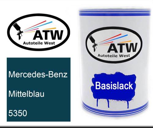 Mercedes-Benz, Mittelblau, 5350: 500ml Lackdose, von ATW Autoteile West.