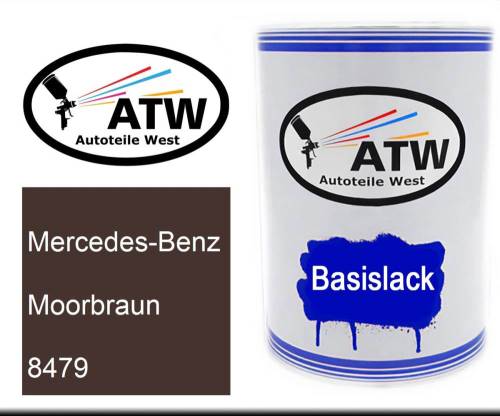 Mercedes-Benz, Moorbraun, 8479: 500ml Lackdose, von ATW Autoteile West.