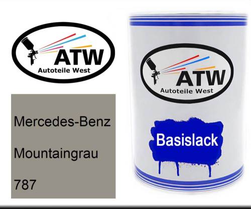 Mercedes-Benz, Mountaingrau, 787: 500ml Lackdose, von ATW Autoteile West.