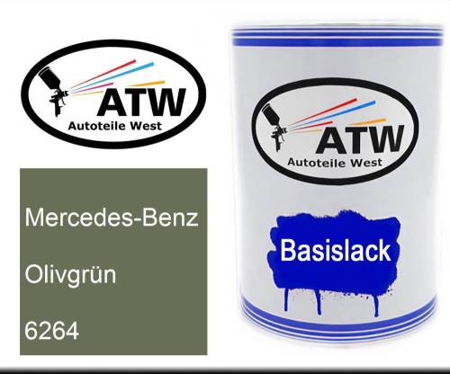 Mercedes-Benz, Olivgrün, 6264: 500ml Lackdose, von ATW Autoteile West.