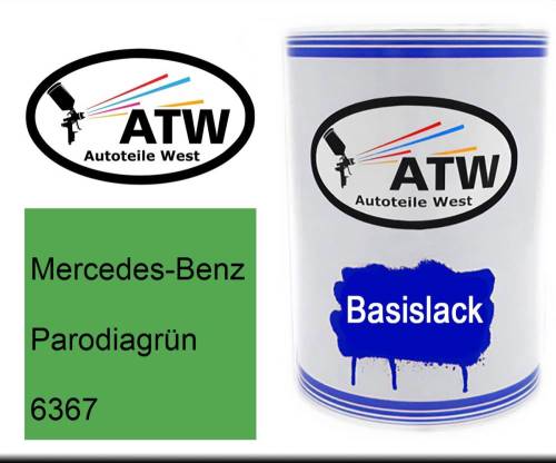 Mercedes-Benz, Parodiagrün, 6367: 500ml Lackdose, von ATW Autoteile West.