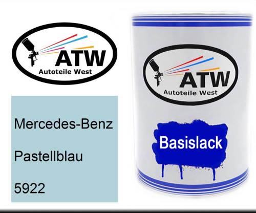 Mercedes-Benz, Pastellblau, 5922: 500ml Lackdose, von ATW Autoteile West.