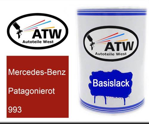 Mercedes-Benz, Patagonierot, 993: 500ml Lackdose, von ATW Autoteile West.