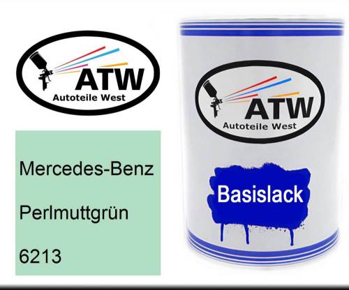 Mercedes-Benz, Perlmuttgrün, 6213: 500ml Lackdose, von ATW Autoteile West.