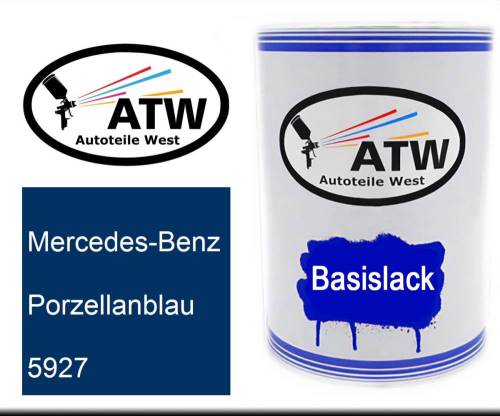 Mercedes-Benz, Porzellanblau, 5927: 500ml Lackdose, von ATW Autoteile West.