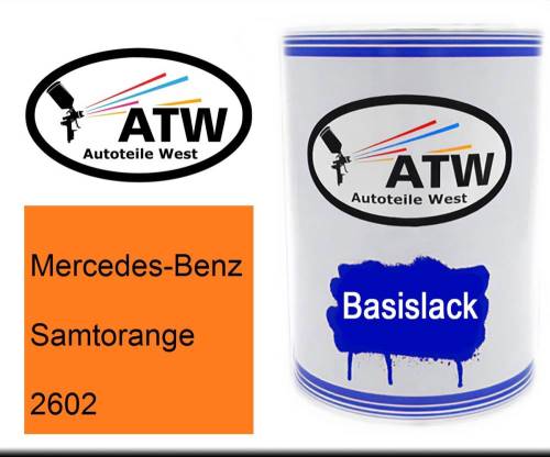 Mercedes-Benz, Samtorange, 2602: 500ml Lackdose, von ATW Autoteile West.