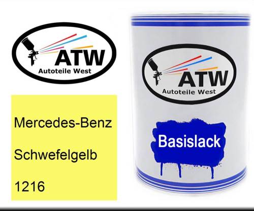 Mercedes-Benz, Schwefelgelb, 1216: 500ml Lackdose, von ATW Autoteile West.