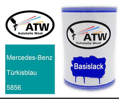 Mercedes-Benz, Türkisblau, 5856: 500ml Lackdose, von ATW Autoteile West.