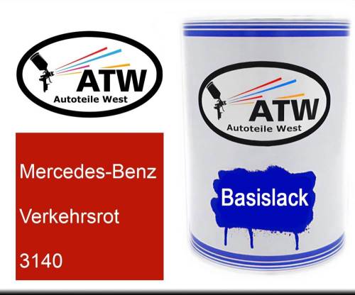 Mercedes-Benz, Verkehrsrot, 3140: 500ml Lackdose, von ATW Autoteile West.