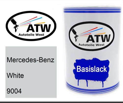 Mercedes-Benz, White, 9004: 500ml Lackdose, von ATW Autoteile West.