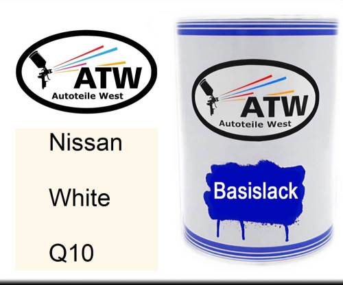 Nissan, White, Q10: 500ml Lackdose, von ATW Autoteile West.