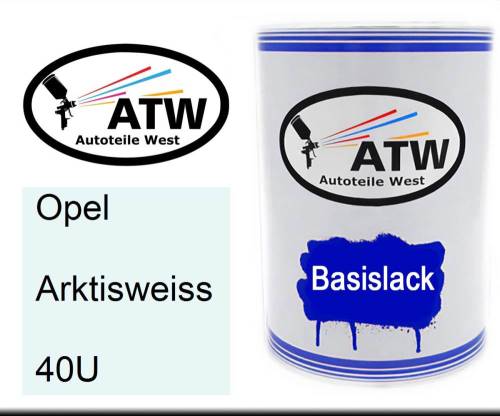Opel, Arktisweiss, 40U: 500ml Lackdose, von ATW Autoteile West.