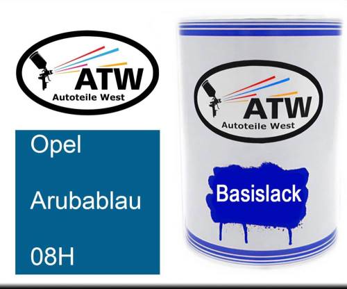 Opel, Arubablau, 08H: 500ml Lackdose, von ATW Autoteile West.