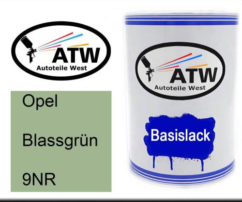 Opel, Blassgrün, 9NR: 500ml Lackdose, von ATW Autoteile West.
