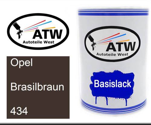 Opel, Brasilbraun, 434: 500ml Lackdose, von ATW Autoteile West.