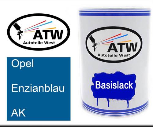 Opel, Enzianblau, AK: 500ml Lackdose, von ATW Autoteile West.