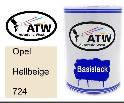 Opel, Hellbeige, 724: 500ml Lackdose, von ATW Autoteile West.