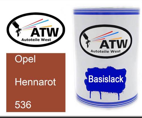 Opel, Hennarot, 536: 500ml Lackdose, von ATW Autoteile West.
