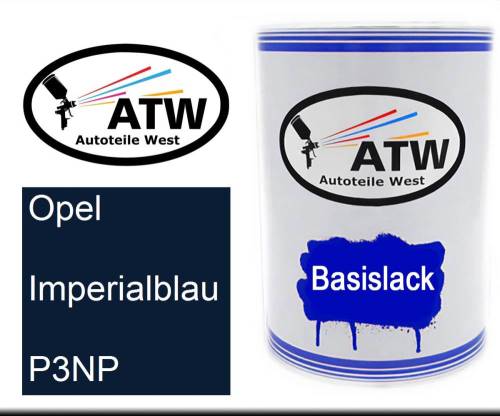 Opel, Imperialblau, P3NP: 500ml Lackdose, von ATW Autoteile West.