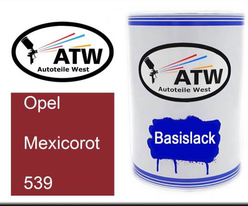 Opel, Mexicorot, 539: 500ml Lackdose, von ATW Autoteile West.