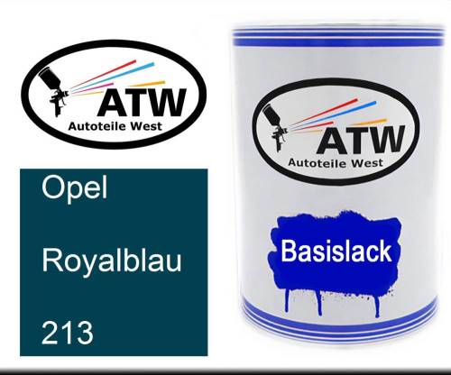 Opel, Royalblau, 213: 500ml Lackdose, von ATW Autoteile West.