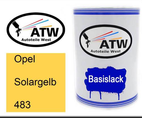 Opel, Solargelb, 483: 500ml Lackdose, von ATW Autoteile West.