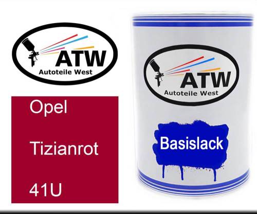 Opel, Tizianrot, 41U: 500ml Lackdose, von ATW Autoteile West.