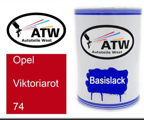 Opel, Viktoriarot, 074: 500ml Lackdose, von ATW Autoteile West.