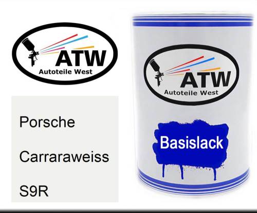 Porsche, Carraraweiss, S9R: 500ml Lackdose, von ATW Autoteile West.