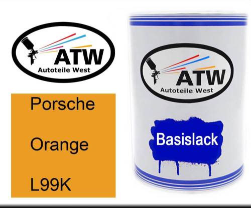 Porsche, Orange, L99K: 500ml Lackdose, von ATW Autoteile West.