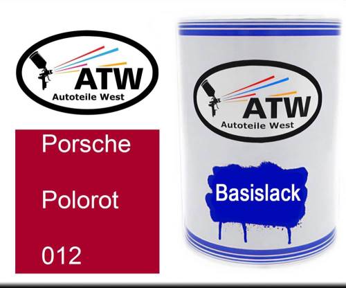Porsche, Polorot, 012: 500ml Lackdose, von ATW Autoteile West.