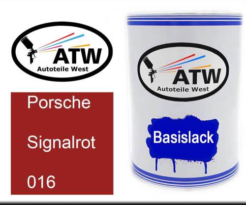 Porsche, Signalrot, 016: 500ml Lackdose, von ATW Autoteile West.