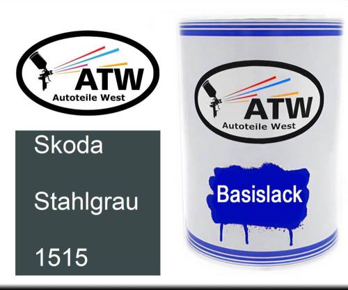 Skoda, Stahlgrau, 1515: 500ml Lackdose, von ATW Autoteile West.