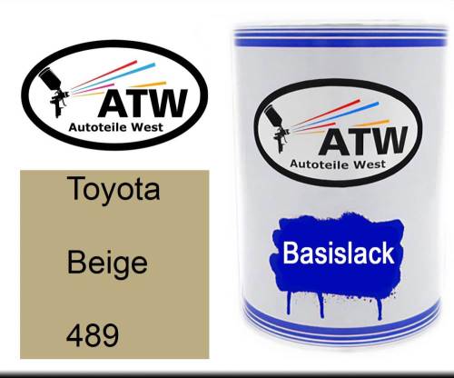 Toyota, Beige, 489: 500ml Lackdose, von ATW Autoteile West.