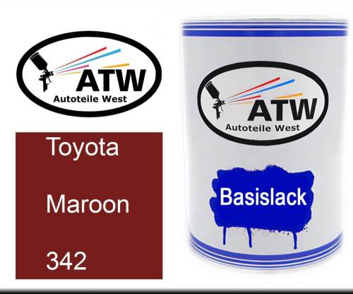 Toyota, Maroon, 342: 500ml Lackdose, von ATW Autoteile West.