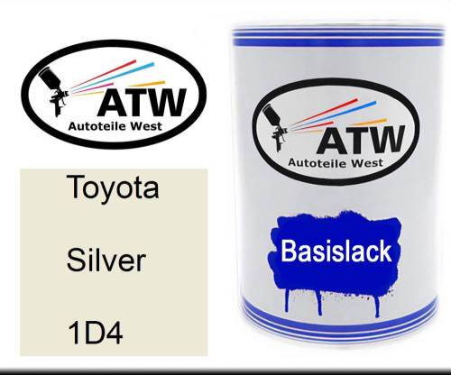 Toyota, Silver, 1D4: 500ml Lackdose, von ATW Autoteile West.