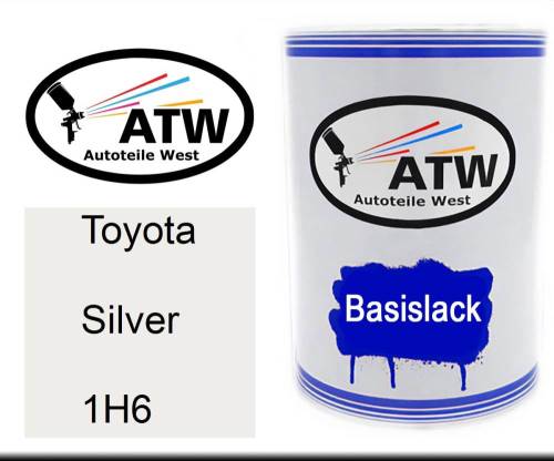 Toyota, Silver, 1H6: 500ml Lackdose, von ATW Autoteile West.