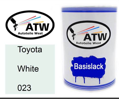 Toyota, White, 023: 500ml Lackdose, von ATW Autoteile West.