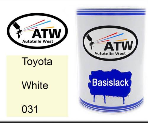 Toyota, White, 031: 500ml Lackdose, von ATW Autoteile West.