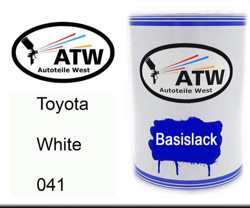 Toyota, White, 041: 500ml Lackdose, von ATW Autoteile West.