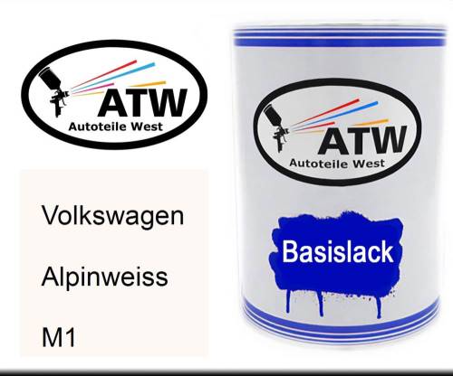 Volkswagen, Alpinweiss, M1: 500ml Lackdose, von ATW Autoteile West.