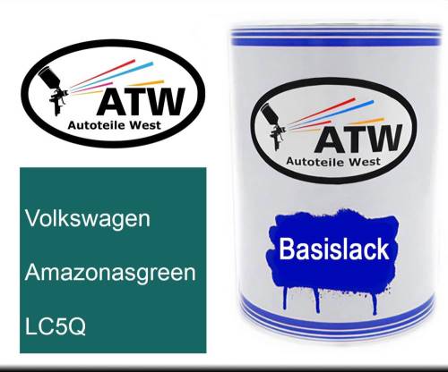 Volkswagen, Amazonasgreen, LC5Q: 500ml Lackdose, von ATW Autoteile West.