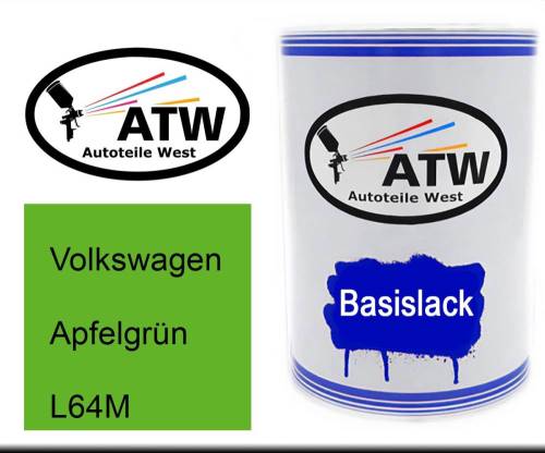 Volkswagen, Apfelgrün, L64M: 500ml Lackdose, von ATW Autoteile West.